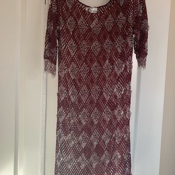 Nataya vintage beaded dress with a matching slip. Small - Picture 1 of 13